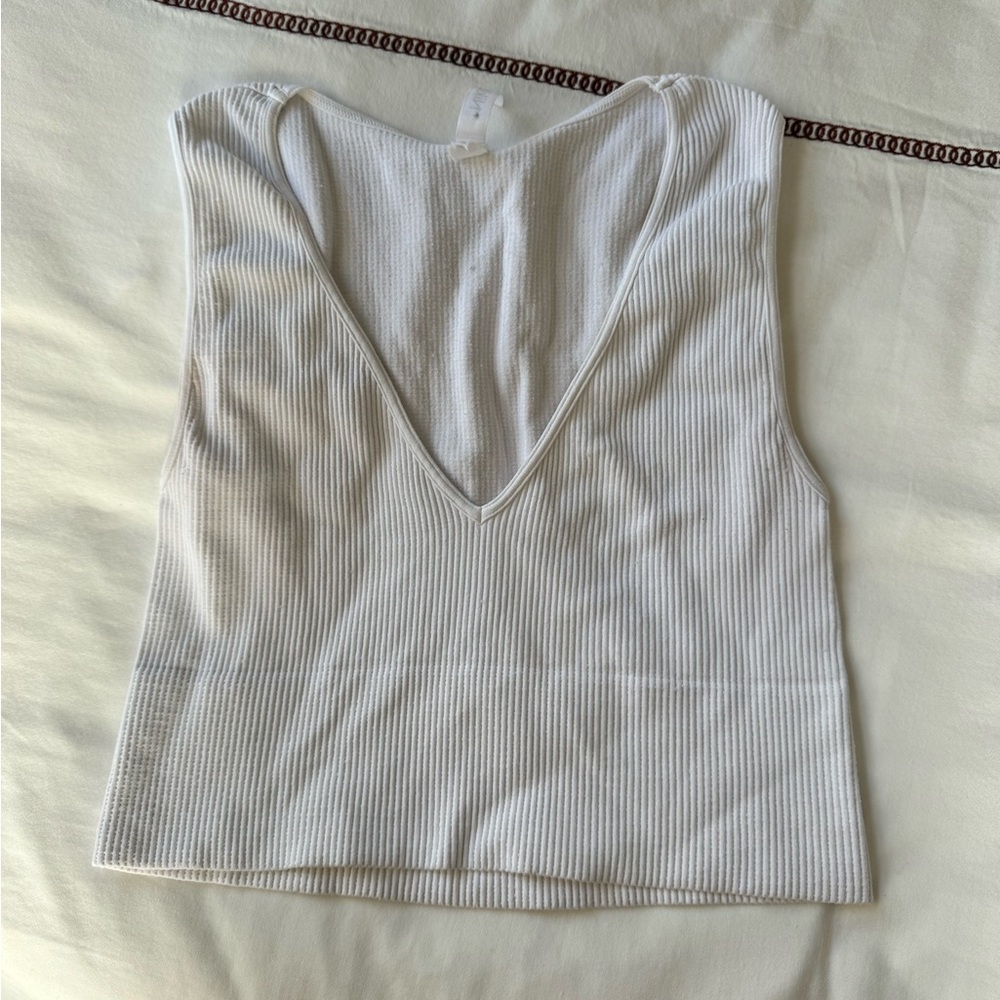 white tank top